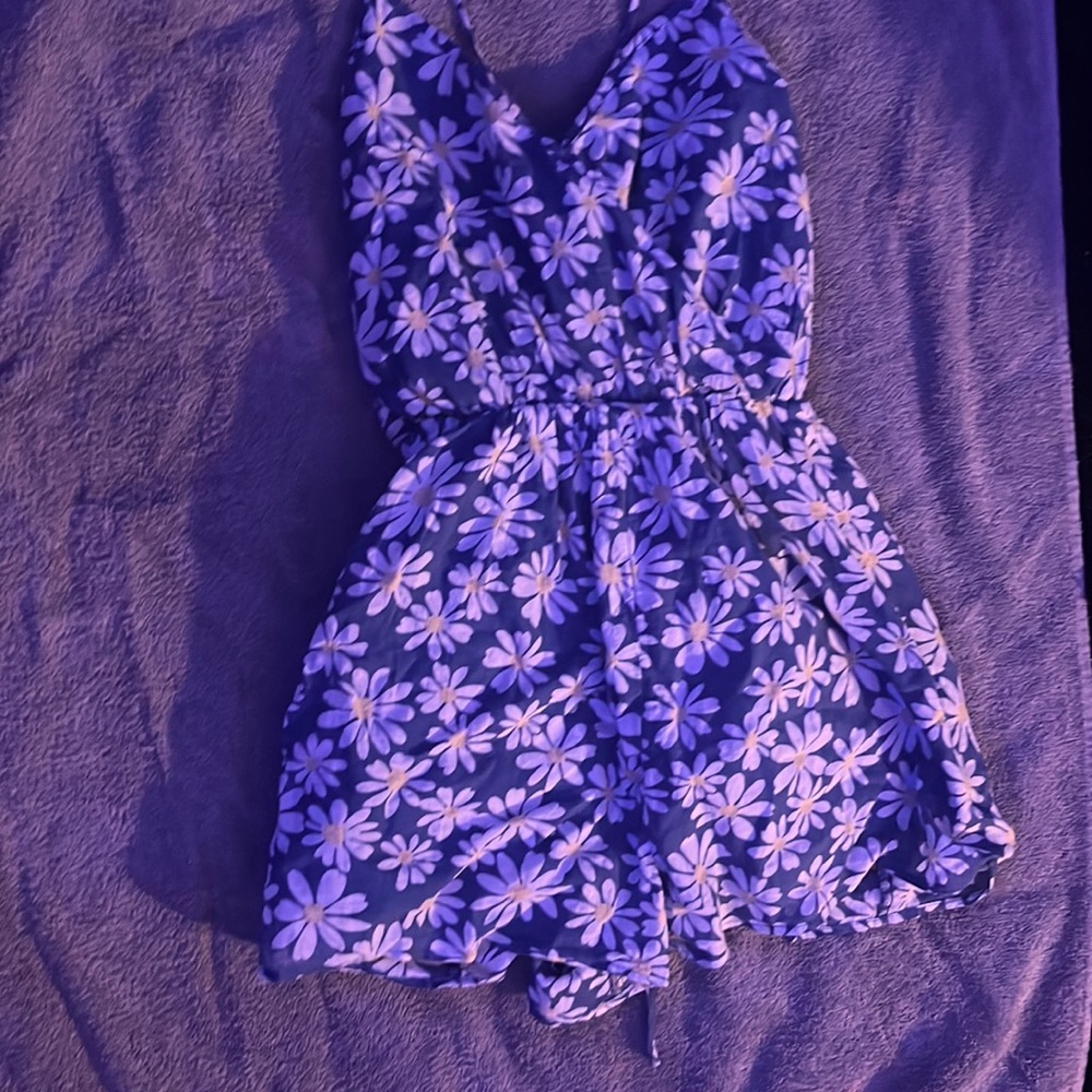 blue flower wromper